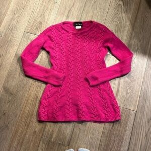 LES COPAINS | made in Italy, pink cable knit sweater, size XS